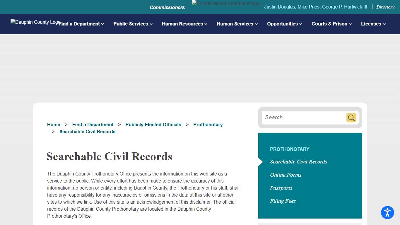 Searchable Civil Records
