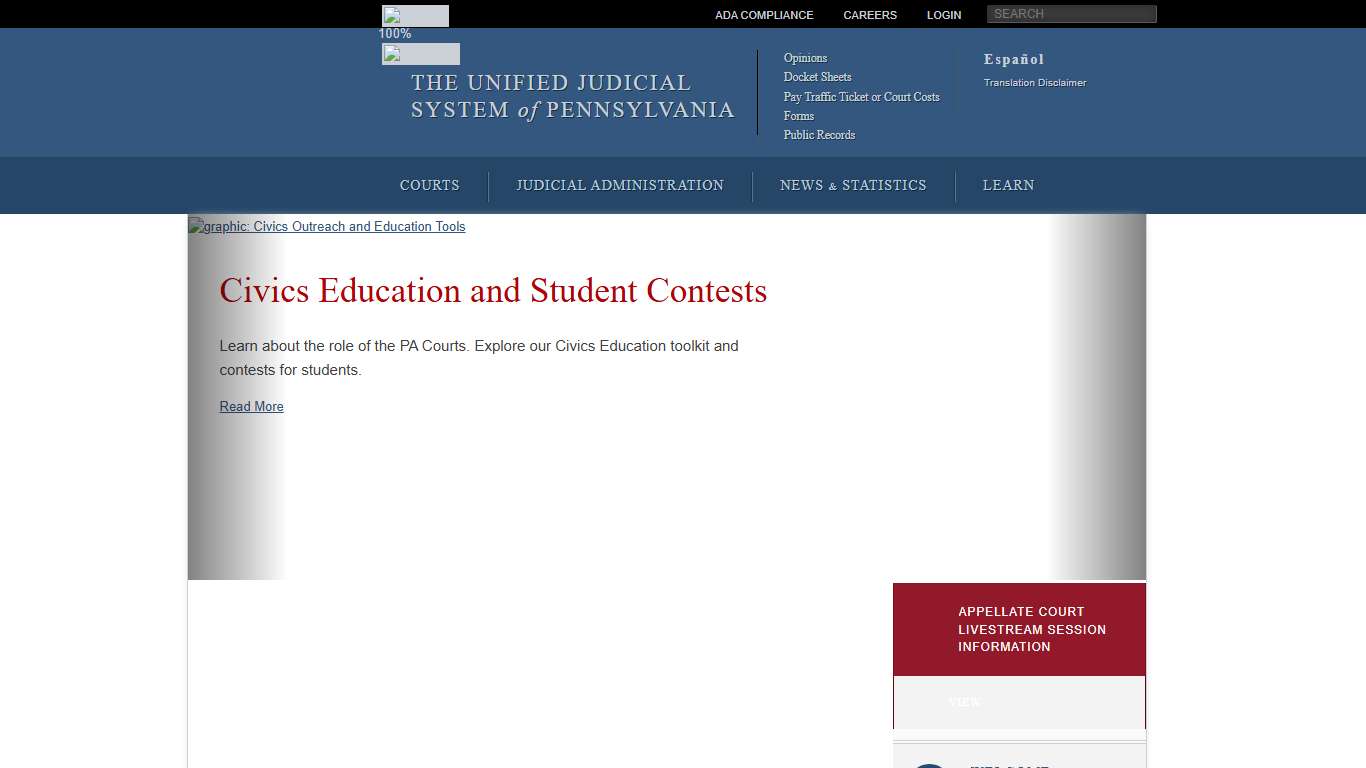 Home Unified Judicial System of Pennsylvania